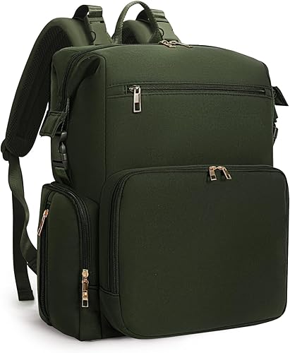 CEI-CEI Neoprene Diaper Bag Backpack with Changing Pad, Large Newborn Baby Maternity Bags Travel Tote with Insulated Pockets (Black) - Jamouz