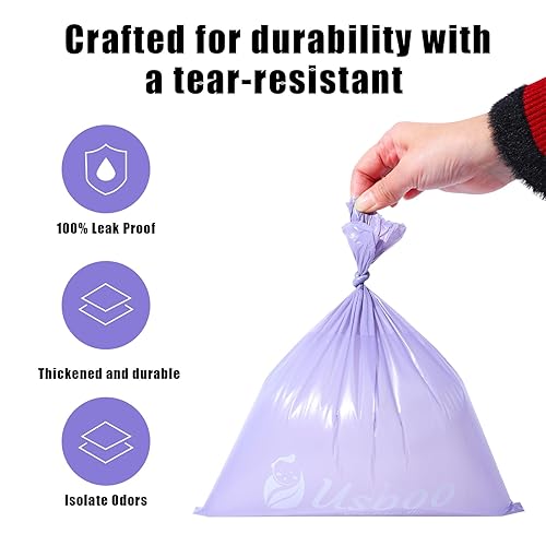 Baby Disposable Diaper Bags, Waste Bags 8 Refill Rolls/120 Bags with Dispenser, Convenient and Quick Diaper Disposal, Unscented - Jamouz