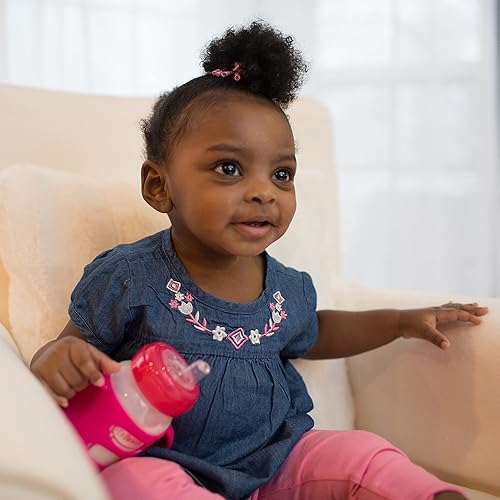 Dr. Brown's Milestones Wide-Neck Sippy Spout Bottle with 100% Silicone Handles, Easy-Grip Handles with Soft Sippy Spout, 9oz/270mL, Green & Gray, 2-Pack, 6m+ - Jamouz