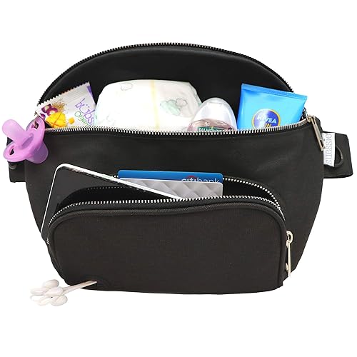 Suessie Fanny Pack Diaper Bag - with Baby Changing Pad & Waterproof Wipes Pocket - Stroller Organizer - Jamouz