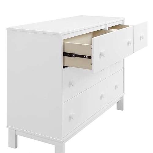 GAP babyGap Legacy 6 Drawer Dresser with Interlocking Drawers - Greenguard Gold Certified, Bianca White - Jamouz