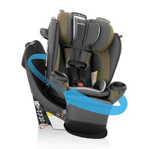 Evenflo Convertible Car Seat w/ 360 Degree Rotation & 3 Modes, Revolve360, Revere Gray - Jamouz