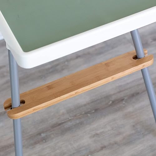 High Chair Footrest, Adjustable Height Natural Bamboo Baby Highchairs Pedal, Suitable for IKEA Antilop High Chair Footstool - Jamouz