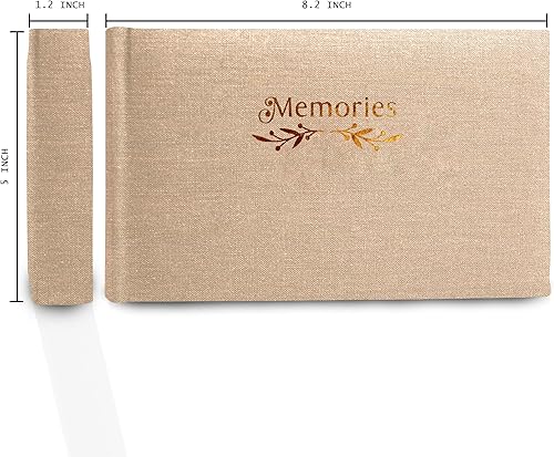 Holoary Small 4x6 Photo Album, Linen Hard Cover, Holds 50 Photos, Black Page Traditional Book Bound, Mini Brag Book Baby Album, Ideal For Wedding, Family Pictures, Gifts, Anniversary (Sky blue) - Jamouz