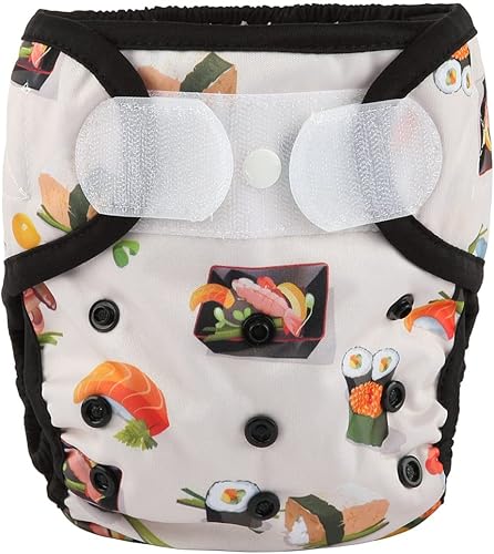 Baby Cloth Diaper Cover Nappy Hook and Loop Double Gusset 6.6lbs to 33lbs (Rabbits Wolves) - Jamouz