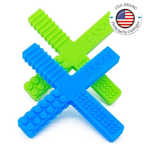 Xtra Tough Sensory Chew Stick Toys for Kids, Boys & Girls – Designed for Autism, Teething, Chewing, ADHD, SPD, Oral Motor Needs – for Moderate & Aggressive Chewers (2 Pack) - Jamouz