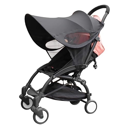 Universal Sun Shade for Baby Stroller UV Protection Rainproof Sun Cover for Stroller Pram Pushchair Buggy Blackout Parasol Sunshade Blind Canopy Cover Pushchair Anti-UV Awning for Travel Park Walking - Jamouz