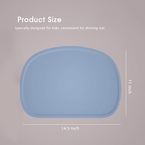 Cuddle Campus Set of 3 Silicone Placemats with Raised Edges for Kids,Toddlers,Babies, Non-Slip Dinning Table Mat, Baby Eating Mat, Food Mat - Jamouz