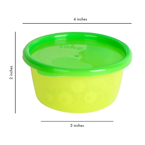 The First Years Take & Toss Toddler Bowls Set - Reusable Toddler Snack Cups - Toddler and Baby Snack Containers with Snap On Lids - Ages 9 Months and Up - 8 Oz - 6 Count - Jamouz