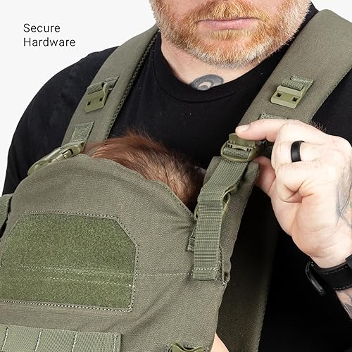 TBG - Mens Tactical Baby Carrier for Infants and Toddlers 8-33 lbs - Compact (Black Camo) - Jamouz