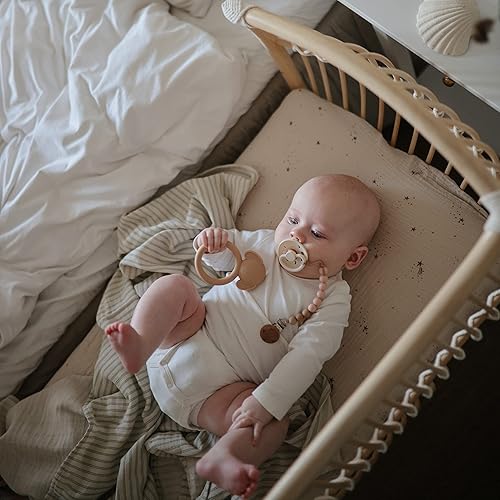 mushie 100% Silicone Baby Pacifier Clip BPA Free | Eva (Mauve) - Jamouz