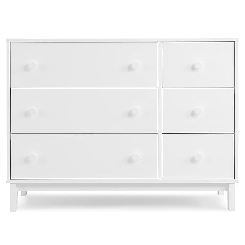 GAP babyGap Legacy 6 Drawer Dresser with Interlocking Drawers - Greenguard Gold Certified, Bianca White - Jamouz