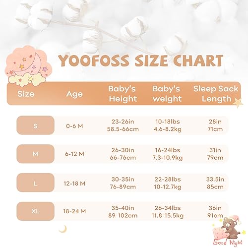Yoofoss Baby Sleep Sack 6-12 Months Wearable Blanket for Babies 100% Cotton 2-Way Zipper TOG 0.5 Toddler Sleeping Sack 3 Pack, Soft Lightweight Sleep Sacks - Jamouz