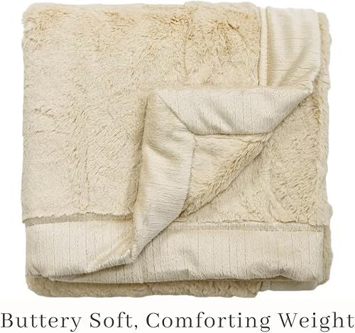 SARANONI Receiving Blankets for Babies Super Soft Boutique Quality Lush Luxury Baby Blanket (Ivory, Receiving Blanket 40' x 30') - Jamouz
