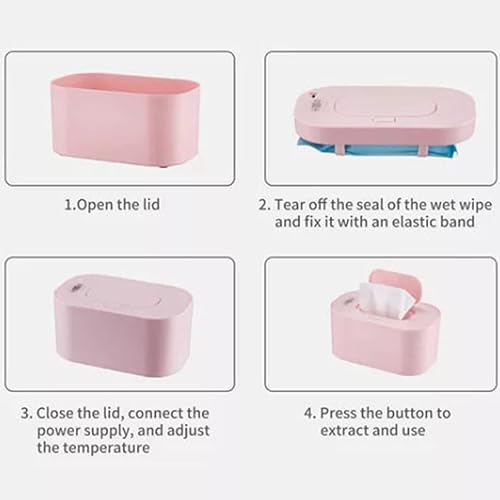 Baby Wipes Warmer, Baby Wipe Warmer And Baby Wet Wipes Dispenser,Wet Wipe Warmer PP Intelligent Adjustable Temperature Safe To Use Infant Wipes Heater Wireless Car Charging(White) - Jamouz