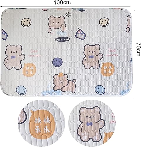 AUNMAS Bed Pads, Reusable Washable Mattress Protector Baby Diaper Changing Pad Liners Baby Crib Mattress (Happy Bear M) - Jamouz
