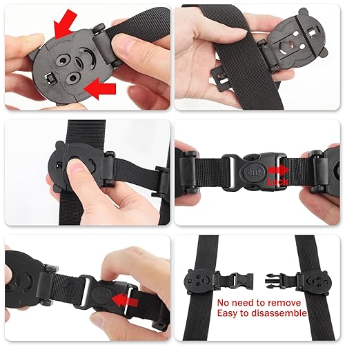 Anti Escape Baby Harness Chest Clip, Prevent Children/Kids Taking Their Arms Out of High Chairs/Strollers/Baby Reins(2 Pack) - Jamouz