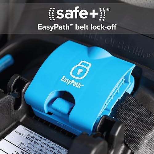 Diono LiteClik30 XT SafePlus Infant Car Seat and Base, Rear-Facing for Infants 4-30lbs, SafePlus Engineering, with Infant Insert, UPF 50+ Sunshade (Pink Cotton Candy) - Jamouz