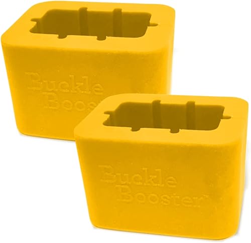 Seat Belt Buckle Booster™ Yellow (BPA Free) - Raises Your Seat Belt for Easy Access - Stop Fishing for Buried Seat Belts - Makes Receptacle Stand Upright for Easier Buckling (2) - Jamouz