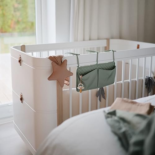 FRIGG Rope Natural Rubber Baby Pacifier | Made in Denmark | BPA-Free (Olive/Sage, 6-18 Months) - Jamouz