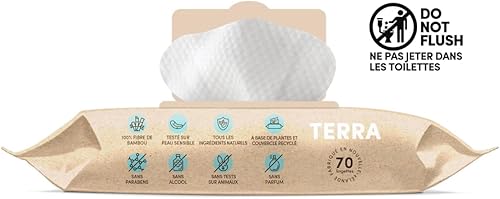 Bamboo Baby Wipes: Pure Water Wipes, 99.7% Pure New Zealand Water, 100% Biodegradable Bamboo Fiber, 0% Plastic, Unscented Baby Wipes for Sensitive Skin, 1 Pack of 70 Wipes - Jamouz