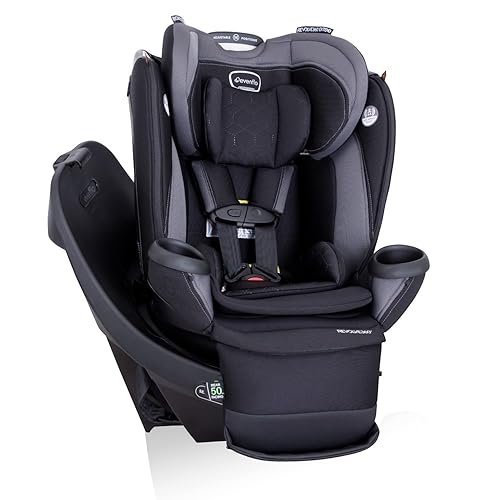 Evenflo Convertible Car Seat w/ 360 Degree Rotation & 3 Modes, Revolve360, Revere Gray - Jamouz
