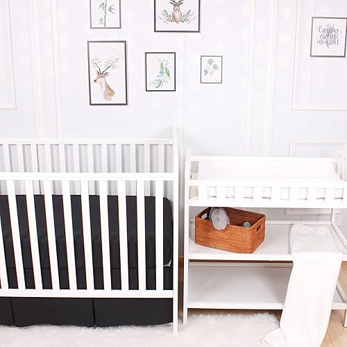 CaSaJa Navy Diaper Changing Pad Cover with Strap Holes Set of 3, Snug Fit 4-Sided Contoured Changing Table Pad 16x31 16x32, Fitted Change Pad Sheet for Baby Boy, 100% Silky Soft Microfiber - Jamouz