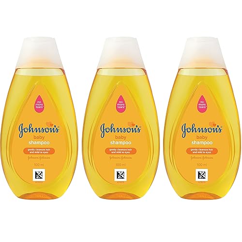 Johnson's Baby Travel Shampoo, 3 Pack 3.38 oz Tear-Free Baby Shampoo, Mild and Gentle Baby Shampoo Scalp and Hair Cleanser, Free of Parabens, Phthalates, Sulfates and Dyes, for Babies, Toddlers, Kids - Jamouz