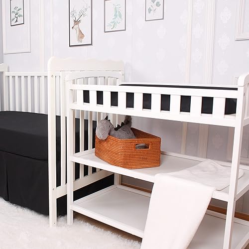 CaSaJa Navy Diaper Changing Pad Cover with Strap Holes Set of 3, Snug Fit 4-Sided Contoured Changing Table Pad 16x31 16x32, Fitted Change Pad Sheet for Baby Boy, 100% Silky Soft Microfiber - Jamouz