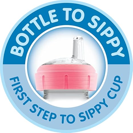 Dr. Brown's Milestones Wide-Neck Sippy Spout Bottle with 100% Silicone Handles, Easy-Grip Handles with Soft Sippy Spout, 9oz/270mL, Green & Gray, 2-Pack, 6m+ - Jamouz