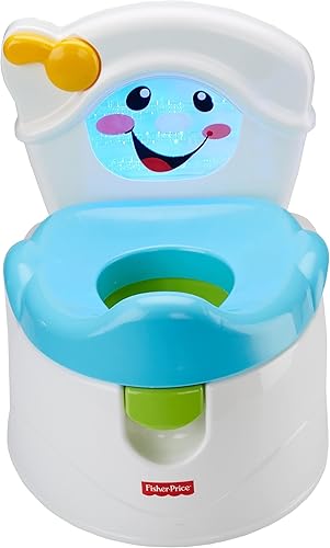 Fisher-Price Toddler Toilet Learn-to-Flush Potty Training Seat with Lights Sounds Phrases and Removable Potty Ring - Jamouz