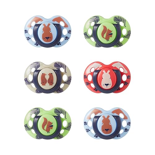 Tommee Tippee Fun Pacifier, 18-36 Months, 6 Pack with a Symmetrical, BPA Free Silicone Nipple - Jamouz