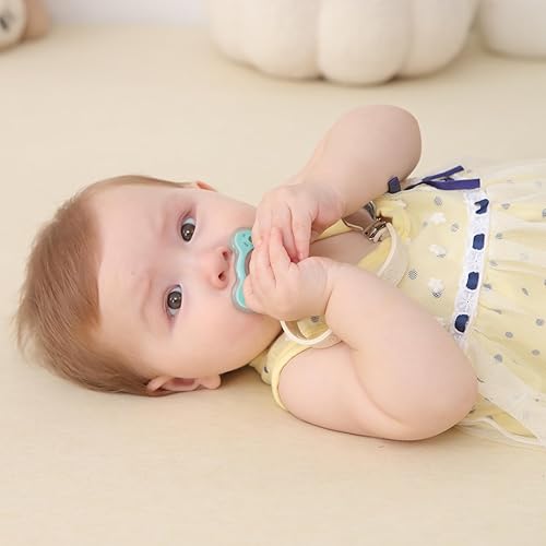 Silicone Pacifier Clip, Seposeve Pack of 3 Baby Pacifier Teether Clip with 4 Texture, Soft Flexible Silicone Pacifier Leashes & Cases for Boy and Girl, Keeps Pacifier Clean, Purple Pink White - Jamouz