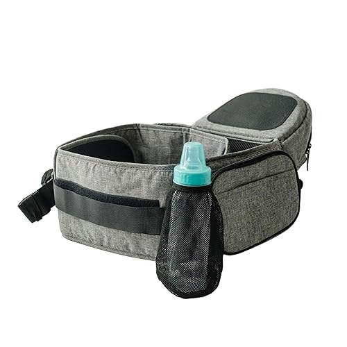 Tushbaby - Safety-Certified Hip Seat Baby Carrier - Mom’s Choice Award Winner, Seen on Shark Tank, Ergonomic Carrier & Extenders for Newborns & Toddlers (Extender, Grey) - Jamouz
