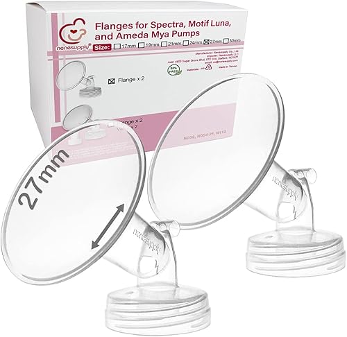 Nenesupply 2pc 17mm Flanges Compatible with Spectra S1 Spectra S2 Synergy Gold Breastpumps Replacement to Spectra Pump Parts and Spectra Flange Replace Spectra S2 Parts and Spectra 17mm - Jamouz