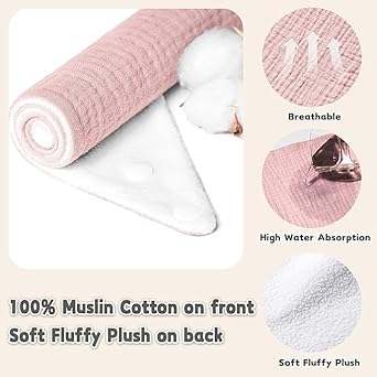 Susurration Muslin Baby Drool Bibs 6Pack Soft Triangular Adjustable Baby Bandana Bibs for Unisex Baby Girls & Boys - Jamouz