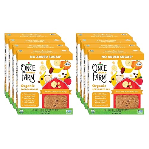 Once Upon a Farm Organic Soft Baked Kids' Bars, Mixed Berry | 8 Boxes, 32 Total Bars - Jamouz