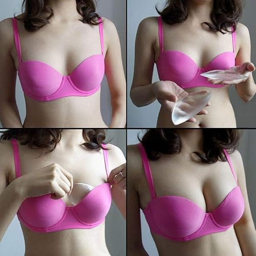 Clear Silicone Bra Inserts - Triangle Gel Breast Inserts Enhancers Waterproof Push Up Pads Bra for Bikini Swimsuit - Jamouz