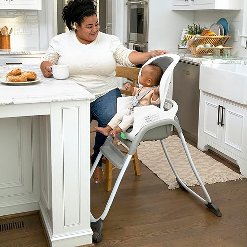 Ingenuity Full Course 6-in-1 High Chair - Baby to 5 Years Old, 6 Convertible Modes, 2 Dishwasher Safe Trays - Astro, 13108 - Jamouz