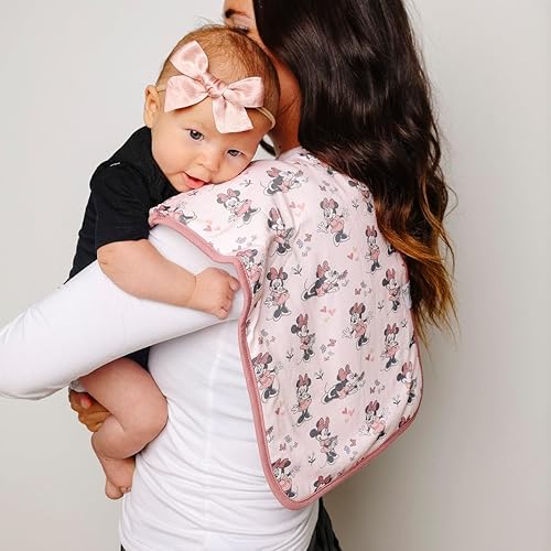 Baby Burp Cloth Large 21''x10'' Size Premium Absorbent Triple Layer 3-Pack Gift Set 'Minnie Mouse' by Copper Pearl - Jamouz