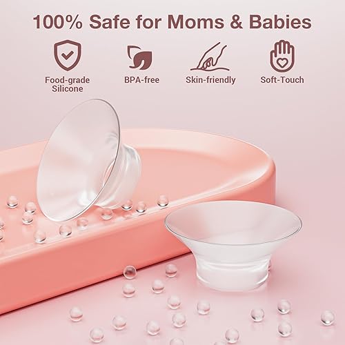 10PCS Breast Pump Parts, 6Pack Silicone Duckbill Valve & 4Pack Silicone Diaphragm Compatible with Momcozy M5 Wearable Breastpump, M5 Breast Pumps Replacement Accessories Breastfeeding Essentials Kit - Jamouz