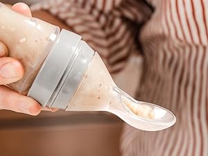 Silicone Baby Food Dispensing Spoon Feeder