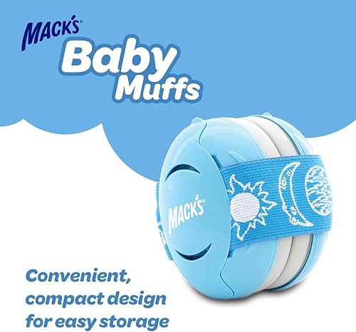 Mack's Baby Muffs | Baby Ear Muffs Noise Protection | High NRR | Noise Cancelling Headphones for Babies & Toddlers - Jamouz