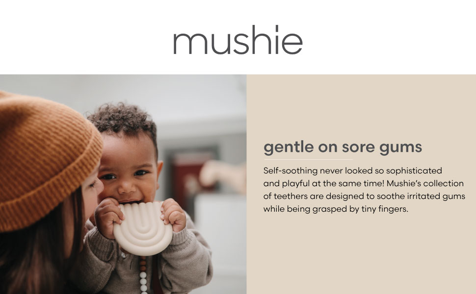 Mushie Shape Teethers | Gentle on Soft Gums