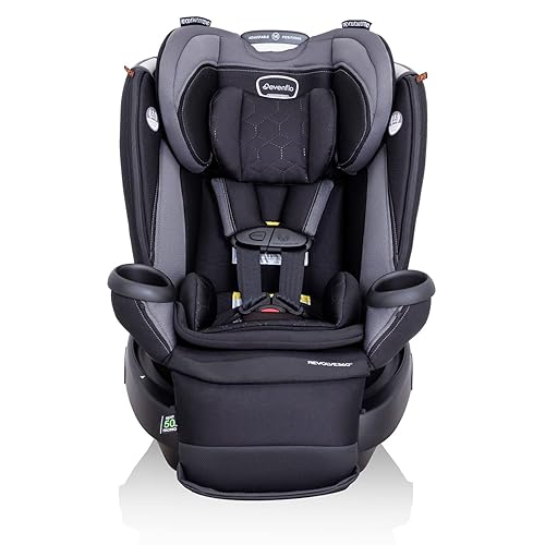 Evenflo Convertible Car Seat w/ 360 Degree Rotation & 3 Modes, Revolve360, Revere Gray - Jamouz