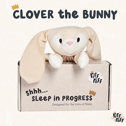 Riff Raff Bunny Sleep-Soother Unique Lullaby, Heartbeat & White Noise Plush, Washable, Portable, Perfect Sleep Aid - Jamouz