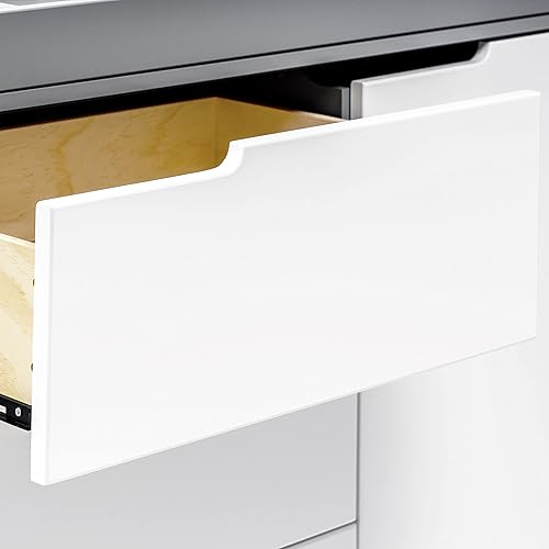 Babyletto Hudson 3-Drawer Changer Dresser with Removable Changing Tray in Washed Natural and White, Greenguard Gold Certified - Jamouz