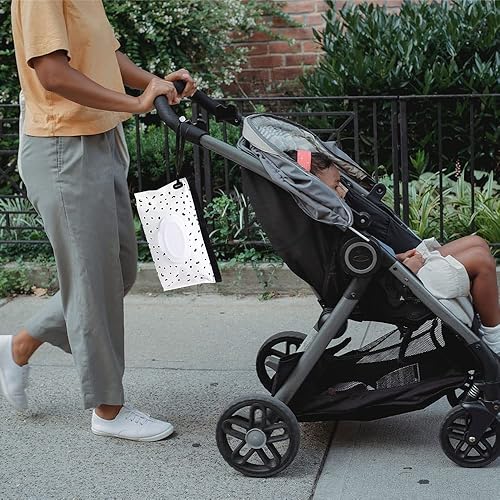 Baby Wipe Dispenser,Portable Refillable Wipe Holder Wipe Dispenser Bag Reusable Travel Wet Wipe Pouch (blue purple) - Jamouz