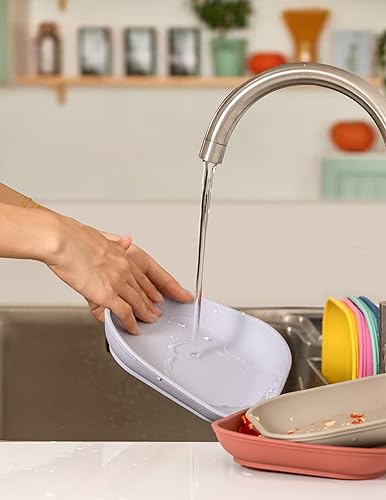 BABELIO Powerful Suction Plates for Baby and Toddler, 100% Food Grand Silicone, Divided, BPA Free, Microwave & Dishwasher Safe, Stay Put, 3 Pack - Jamouz