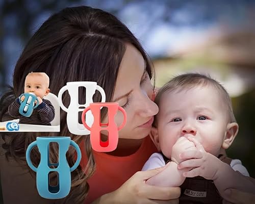 Silicone Sleeves with Handles Kit for Philips-Avent-Glass-Bottle, Compatible with Philips Avent Anti Colic Baby Bottles, Anti Breakage Baby Bottles Holder - Jamouz